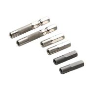 Lot de 6 embouts de tournevis hexagonaux 6,35 mm à 4 mm offrant une construction solide pour une utilisation efficace dans de multiples occasions