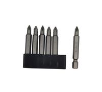 Lot de 6 embouts de tournevis JIS 50 mm avec pointe magnétique, tige hexagonale 1/4, alliage d'acier S2 et bande de rangement à 6 trous, parfaits pour motos, voitures, vélos et équipements japonais