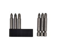 Lot de 6 embouts de tournevis JIS 50 mm avec pointe magnétique, tige hexagonale 1/4, alliage d'acier S2 et bande de rangement à 6 trous, parfaits pour motos, voitures, vélos et équipements japonais