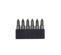 Lot de 6 embouts de tournevis JIS de 35 mm avec pointe magnétique, tige hexagonale 1/4, alliage d'acier S2 et bande de rangement à 6 fentes - Parfait pour les motos, voitures, vélos et équipements