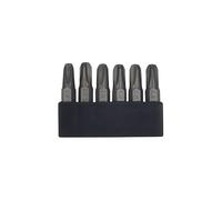 Lot de 6 embouts de tournevis JIS de 35 mm avec pointe magnétique, tige hexagonale 1/4, alliage d'acier S2 et bande de rangement à 6 fentes - Parfait pour les motos, voitures, vélos et équipements