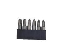 Lot de 6 embouts de tournevis JIS de 35 mm avec pointe magnétique, tige hexagonale 1/4, alliage d'acier S2 et bande de rangement à 6 fentes - Parfait pour les motos, voitures, vélos et équipements
