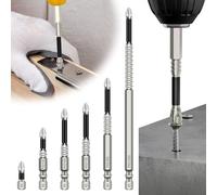 Lot de 6 embouts de tournevis magnétiques très magnétiques, antidérapants, haute dureté, 25, 50, 65, 70, 90, 150 mm