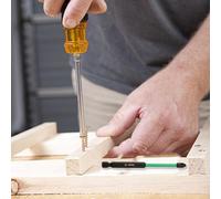 Lot de 6 embouts de tournevis PZ2 en alliage d'acier de qualité supérieure - 6 embouts à tige hexagonale (25 mm, 50 mm, 75 mm, 90 mm, 100 mm, 150 mm) pour assemblage de meubles, décoration d'intérieur