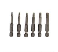 Lot de 6 embouts de tournevis Torx de 50 mm avec tige hexagonale magnétique 6,35 mm - T8 T10 T15 T20 T25 T30 pour une utilisation générale à la maison et à l'atelier
