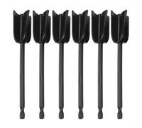 Lot de 6 embouts en époxy pour mélangeur de résine pour perceuse avec tiges d'agitateur en spirale à quatre feuilles en ABS pour mélanger les peintures, les glaçures en céramique et les taches