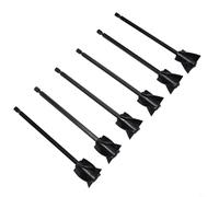 Lot de 6 embouts mélangeurs pour mélange de résine et de peinture, ensemble de tiges d'agitation en plastique ABS époxy avec palette de mélange en spirale, compatible avec perceuse électrique pour une