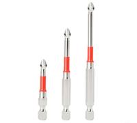 Lot de 6 embouts Phillips PH2 avec profil antidérapant en étoile et aimant puissant en alliage haute résistance pour visseuse sans fil et visseuse manuelle dans les longueurs 25 50 65 75 100 mm