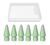 Lot de 6 Embouts pour Apple Pencil - Compatible avec iPad - avec étui pour Apple Pencil Pro/USB-C/1ère génération/2e génération - Vert
