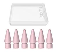 Lot de 6 embouts pour Apple Pencil - Compatible avec iPad - Avec étui pour Apple Pencil Pro/USB-C/1ère génération/2e génération - Rose