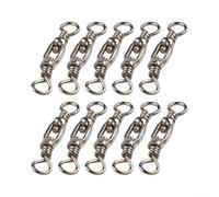 Lot de 6 émerillons de pêche rotatifs en acier inoxydable pour réduire les enchevêtrements DuFor Ring Casting avec cuillère en métal leurres ou appâts