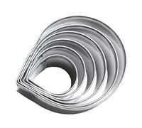 Lot de 6 emporte-pièces en acier inoxydable - Forme de feuille de pétales - Moule à gâteau fondant - En acier inoxydable