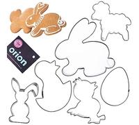 Lot de 6 emporte-pièces en acier pour pain d'épices, biscuits de Pâques