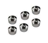 Lot de 6 emporte-pièces ronds en acier inoxydable avec mini cœurs pour la pâtisserie