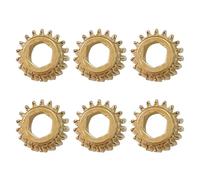 Lot De 6 Engrenages De Réglage Hexagonaux Partie De Guitare Hexagonale Pour Arbres Classiques Construction En Fer Conception Antidérapante Accessoires D'équipement Décoratifs