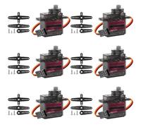 Lot de 6 Engrenages servo Moteur en métal : microservomoteur servo Compatible avec Arduino, Micro servo 180 degrés Mini Moteur pour arduino modélisme robotique Avion, servo Tout métal