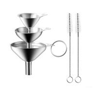 Lot de 6 entonnoirs en acier inoxydable pour utilisation en cuisine avec entonnoirs mini à grands pour remplir des bocaux, des bouteilles et des shakers avec des épices, des herbes, des huiles et du