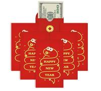 Lot de 6 enveloppes chinoises rouges pour le Nouvel An chinois Hong Bao, Nouvel An chinois, enveloppes chinoises rouges, enveloppes chinoises robustes, enveloppes porte-bonheur, pour mariage
