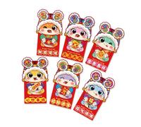 Lot de 6 enveloppes en papier pour bénédiction rougeur pour printemps, festival, chance, Nouvel An chinois, mariage, décoration Hong Bao