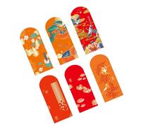 Lot de 6 enveloppes pour argent Motif serpent du Nouvel An chinois Parfait pour les fêtes et les cadeaux traditionnels