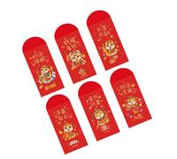 Lot de 6 enveloppes pour argent Motif serpent du Nouvel An chinois Parfait pour les fêtes et les cadeaux traditionnels