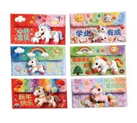 Lot de 6 enveloppes rouges du cheval pour le Nouvel An chinois pour fête des, des adolescents et des jeunes