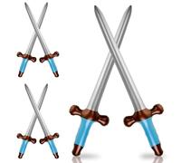 Lot de 6 épées gonflables de 61 cm, fournitures de fête pirate - Parfaites pour les anniversaires à thème, les fêtes de piscine et les accessoires de cosplay d'Halloween