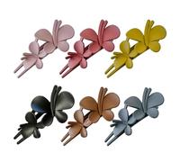 Lot de 6 épingles à cheveux double papillon mates en forme de bec de canard pour femme - Grandes épingles à cheveux tendance pour coiffer les cheveux.
