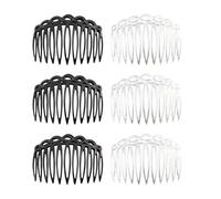 Lot de 6 épingles à cheveux en résine - Peigne latéral élégant pour la plupart des types - Facile à transporter