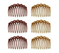 Lot de 6 épingles à cheveux en résine - Peigne latéral élégant pour la plupart des types - Facile à transporter