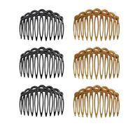 Lot de 6 épingles à cheveux en résine - Peigne latéral élégant pour la plupart des types - Facile à transporter