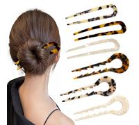 Lot de 6 épingles à cheveux françaises - Épingles à cheveux françaises - Épingles à cheveux simples - En forme de U - Avec tête sphérique à l'arrière de la tête