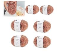 Lot De 6 Eponge Cuivre, Gratounette Cuivre, La Droguerie Écologique, Eponge Vaisselle pour Cuisine, Éponges À Vaisselle Encuivre Réutilisable, pour Nettoyer Les Casseroles Et Les BolsVaisselle