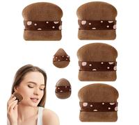 Lot de 6 éponges à poudre pour le visage, estompeur de maquillage pour contouring, utilisation sèche et humide, éponge pour fixer le correcteur, BB crème, CC crème et blush