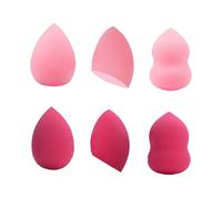 Lot de 6 éponges de maquillage - Ensemble d'éponges de maquillage pour un fond de teint et un contour impeccables - Hydrophiles sans latex, douces et réutilisables - Comprend des formes de larme,