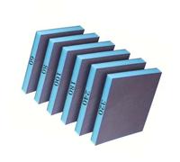 Lot de 6 éponges de ponçage grain 60 80 100 180 240 pour ponceuse en métal