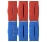 Lot de 6 éponges filtrantes de rechange compatibles avec Oase Biotec 10 (3 x grossiers 10ppi + 3 x fines 30ppi) | Lot de 3 x bleu, 3 x rouge
