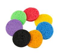 Lot de 6 éponges nettoyantes réutilisables pour le visage - Houppettes en cellulose naturelle - Démaquillant, exfoliant et applicateur de masque pour peaux sensibles - Outils de soins de la peau