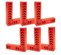 Lot de 6 équerres de positionnement en plastique de 10,2 cm, pince carrée de positionnement à angle droit à 90°, pinces d'angle pour travail du bois, pinces d'angle de type L pour cadres, boîtes,
