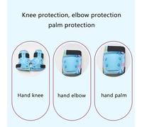 Lot de 6 équipements de protection pour enfant de 3 à 8 ans pour garçons et filles avec genouillères, coudières, protège-mains