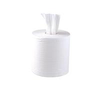 Lot de 6 essuie-mains 2 plis à dévidage central contact alimentaire blanc -