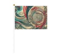 Lot de 6 et 10 drapeaux à main « Not All Who Wander Are Lost » - Bannières sur bâton - Petits drapeaux pour défilés, fêtes, bars, anniversaires