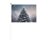 Lot de 6 et 10 drapeaux à main pour sapin de Noël, bannières sur bâton, petits drapeaux pour défilés, fêtes, bars, anniversaires