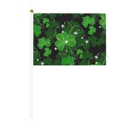 Lot de 6 et 10 drapeaux de la Saint-Patrick à agiter à la main, pour défilés, fêtes, bars, anniversaires