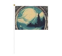 Lot de 6 et 10 drapeaux « Not All Who Wander Are Lost » - Bannières sur bâton - Petits drapeaux pour défilés, fêtes, bars, anniversaires