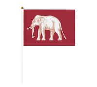 Lot de 6 et 12 drapeaux de la souveraineté siamoise sur bâtons - Durable 14 x 21 cm pour cour, jardin et décoration extérieure