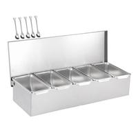 Lot de 6 étagères à épices avec cuillère pour l'organisation de la cuisine et le rangement du comptoir