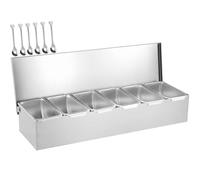 Lot de 6 étagères à épices avec plateaux et cuillères pour l'organisation de la cuisine et le rangement du comptoir - Ensemble de 6 pièces pour un accès facile et un rangement soigné