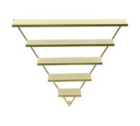 Lot de 6 étagères murales pour vernis à ongles - Triangle en métal - 66 x 7 x 70 cm