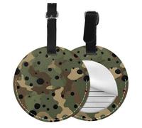 Lot de 6 étiquettes de bagage à suspendre avec étiquettes en PVC Motif camouflage